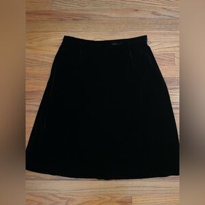 Laura Ashley Vintage Black Velvet Skirt